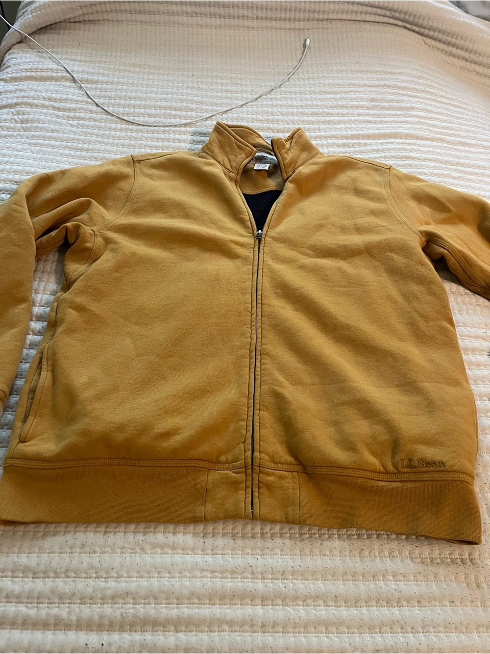 L.L.‎ Bean Golden tan Full-Zip Sweatshirt Jacket